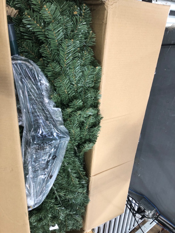 Photo 1 of 7ft Christmas Tree, Premium PVC Fir Artificial Holiday Christmas Tree, Ideal for Home, Office, and Xmas Party Decoration, Includes Metal Foldable Stand 7 Ft NO Pre-Lit