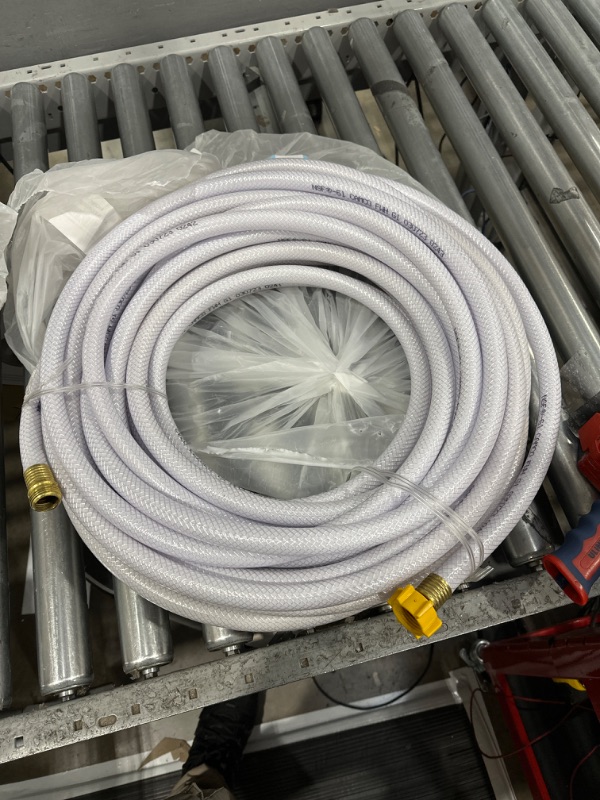 Photo 2 of Camco TastePURE 75ft Drinking Water Hose - Lead and BPA Free - Reinforced for Maximum Kink Resistance - Features a 5/8" Inner Diameter (21008), White Ships in Own Container