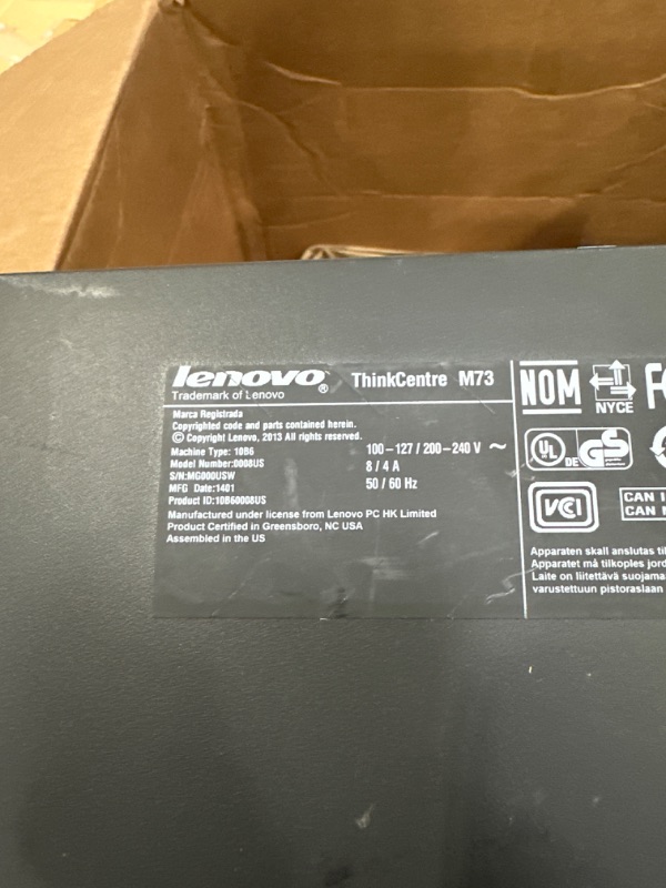 Photo 4 of lenovo ThinkCentre M73 SFF Small Form Factor Business Desktop Computer, Intel Dual-Core i3-4130 3.4GHz, 8GB RAM, 500GB HDD, USB 3.0, WiFi, DVD, Windows 10 Professional (Renewed)