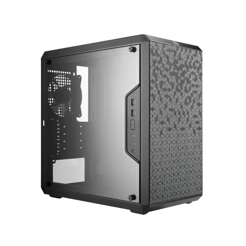 Photo 1 of Cooler Master MasterBox Q300L Micro-ATX Tower with Magnetic Design Dust Filter, Transparent Acrylic Side Panel, Adjustable I/O & Fully Ventilated Airflow, Black 