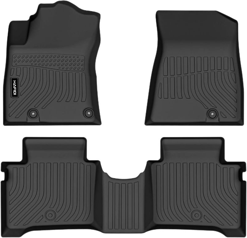 Photo 1 of *Not Exact* Floor Mats Custom for 2023 2024 Kia NIRO & NIRO Hybrid & NIRO HEV (Not for NIRO EV & NIRO PHEV) All Weather Protection TPE Car Floor Liners, Fits 1st & 2nd Row Full Set Accessories, Black
