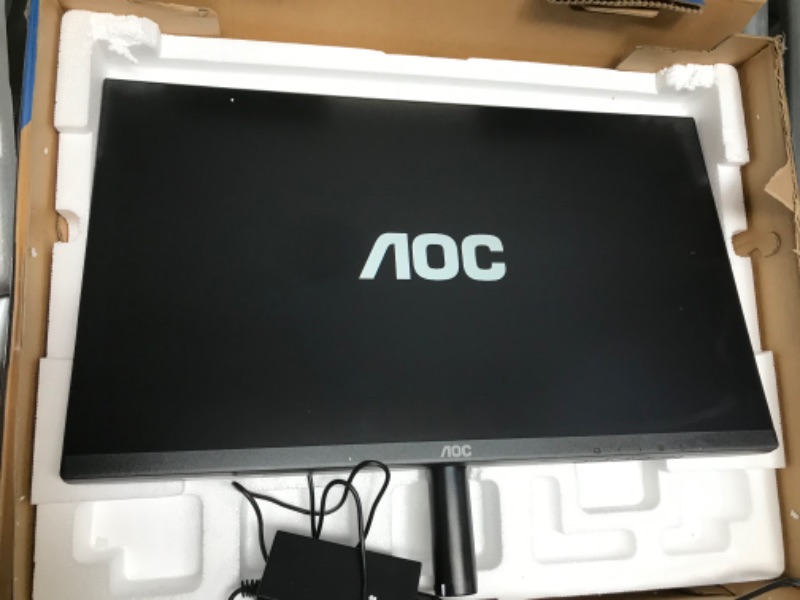 Photo 3 of AOC 24B2XH 24" Full HD IPS Monitor, 3-Sided Frameless & Ultra Slim HDMI and VGA inputs, Lowblue Mode, VESA compatible,Black 24 inch | Full HD Flat IPS