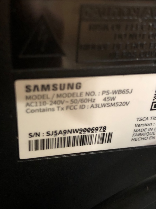 Photo 3 of SAMSUNG HW-B550/ZA 2.1ch Soundbar w/Dolby Audio, DTS Virtual:X, Bass Boosted, Subwoofer Included, Adaptive Sound Lite, Bluetooth Multi Device Connection, Wireless Surround Sound Compatible, 2022 HW-B550 Soundbar