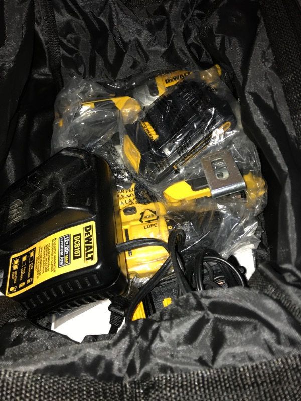 Photo 2 of ***see notes***DEWALT 20-Volt MAX Cordless Drill/Impact Combo Kit (2-Tool) with (2) 20-Volt 1.3Ah Batteries, Charger & Bag