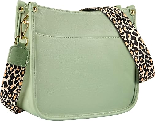 Photo 1 of KOGTLA Women's Crossbody Shoulder Bag with Leopard Guitar Strap,Vegan Faux Leather Purse Handbag Bucket Tote Bag
