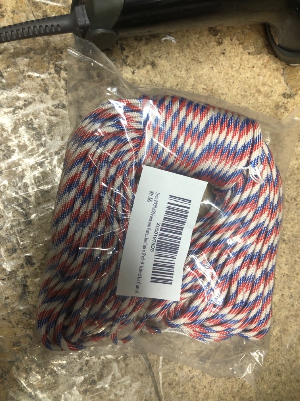 Photo 1 of 1PCS 100FT 550 PARACORD CAMO RED WHITE BLUE 