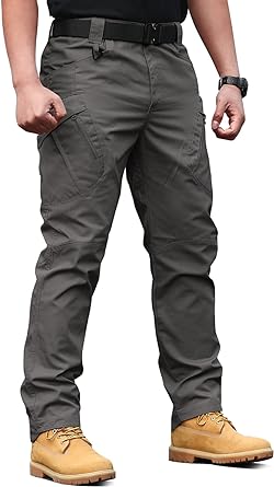 Photo 1 of solo soplo Men's Work Tactical Pants Water Repellent Ripstop Cargo Pants for Combat Outdoor Lightweight Casual 36