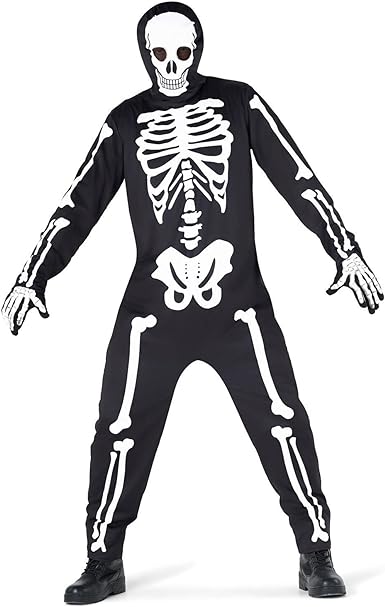 Photo 1 of Morph Mens Skeleton Costume Men Adult Skeleton Suit Outfit Scary Halloween Costumes for Men Adult Skeleton Costume Men , with gloves ,  large 
