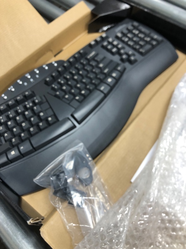 Photo 1 of Perixx Periboard-612 Wireless Ergonomic Split Keyboard with Dual Mode 2.4G and Bluetooth Feature, Compatible with Windows 10 and Mac OS X System, Black, US English Layout, (11354) Wireless Black Keyboard