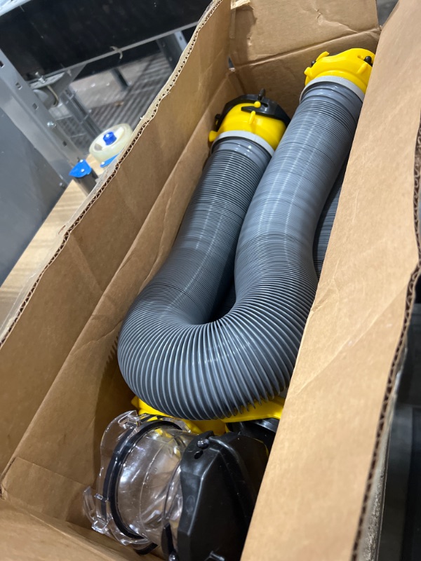 Photo 2 of Camco Deluxe Sewer Hose Kit with Swivel Fittings, Clear Elbow Fitting, Hoses, Storage Caps, and Bonus Clear Extender, 20 Feet (39658) 20' Sewer Hose Kit