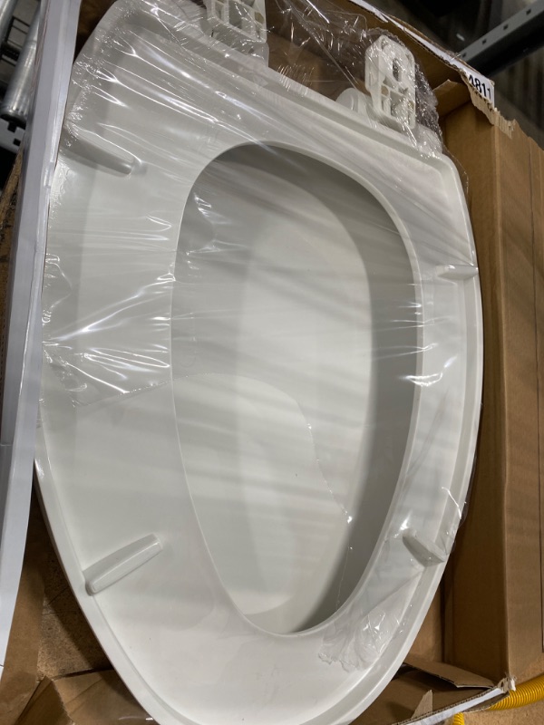 Photo 2 of AquaSource White Elongated Slow-Close Toilet Seat
