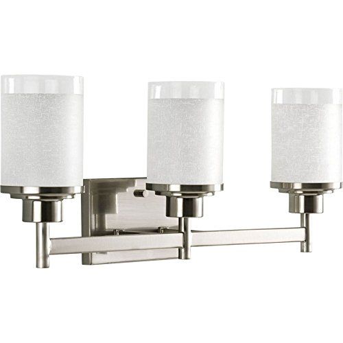 Photo 1 of Progress Lighting 3-Light Alexa Brushed Nickel Bathroom Vanity Light
