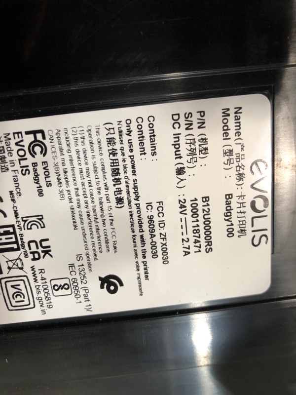 Photo 1 of Evolis Badgy100 Plastic ID Card Solution