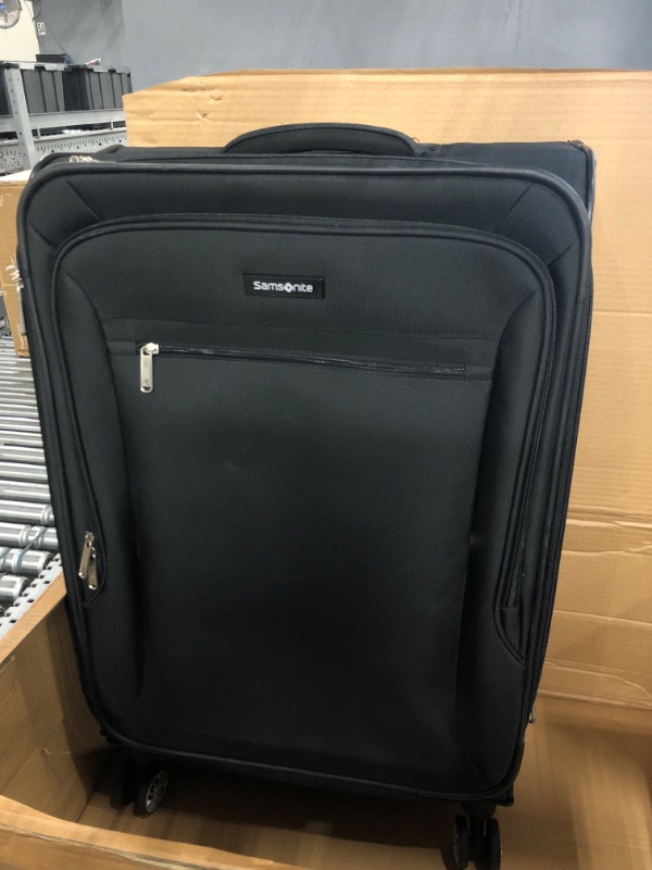 Photo 2 of Samsonite Ascella X Softside Expandable Luggage with Spinner Wheels, Black, Checked-Large 29-Inch Checked-Large 29-Inch Black