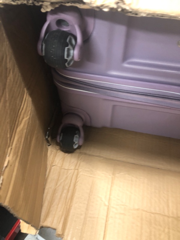 Photo 2 of American Tourister Stratum 2.0 Expandable Hardside Luggage with Spinner Wheels, 28" SPINNER, Purple Haze 28-Inch Checked-Large Purple Haze