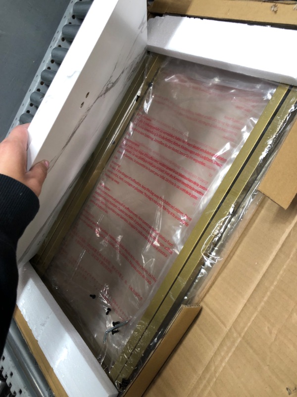 Photo 1 of HOOBRO Folding TV Tray Tables, Set of 2 Side Table for Small Space, Portable Snack Tables for Eating at Couch, Stable Metal Frame Sofaside Table, Easy Assembly, Space Saving, Marble and Gold DM25BZ01