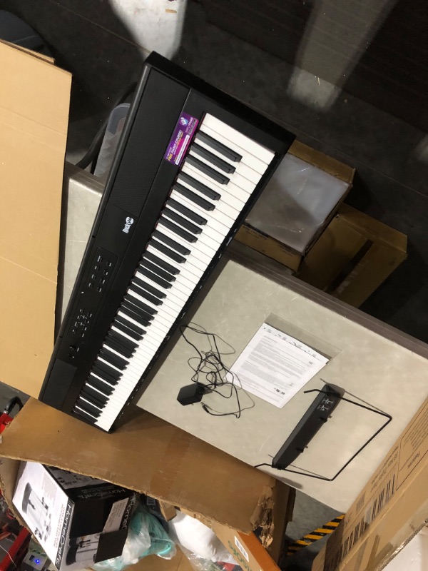 Photo 5 of ***USED - POWERS ON - UNABLE TO TEST FURTHER - SHEET MUSIC STAND BROKEN***
RockJam 88 Key Digital Piano with Full Size Semi-Weighted Keys, Power Supply, Sheet Music Stand