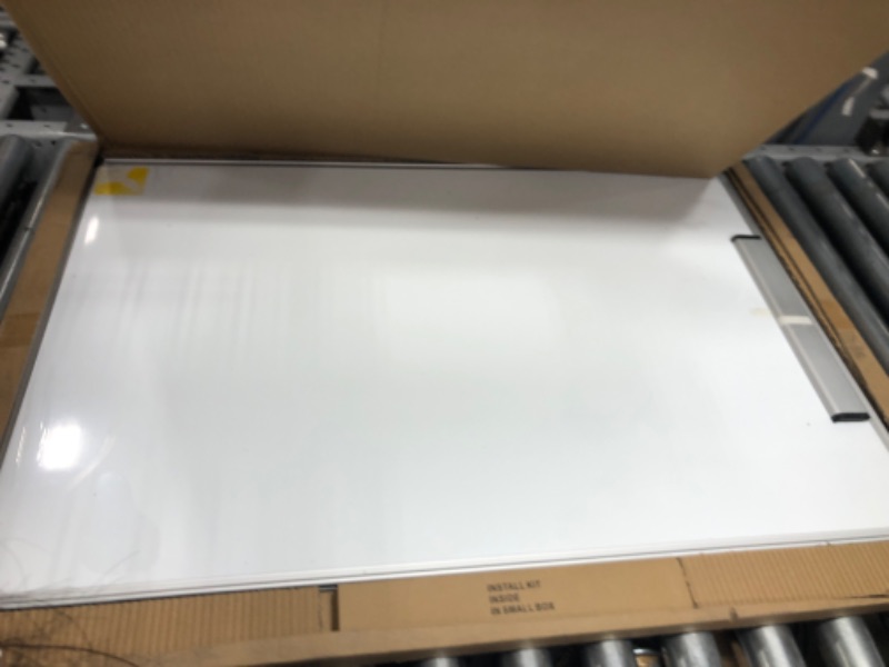 Photo 2 of XBoard Magnetic Dry Erase Board/Whiteboard, 36 X 24 Inches, Double Sided White Board,1 Dry Eraser & 3 Dry Erase Markers & 4 Push Pin Magnets 36" x 24"