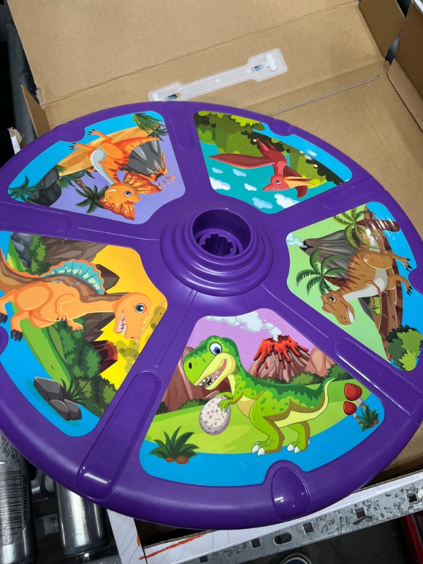 Photo 2 of Dinosaur Sit and Spin Toys for Toddlers with LED Light and Music, 360° Spin Activity Toy for Ages Over 18 Months Kids, Girls and Boys