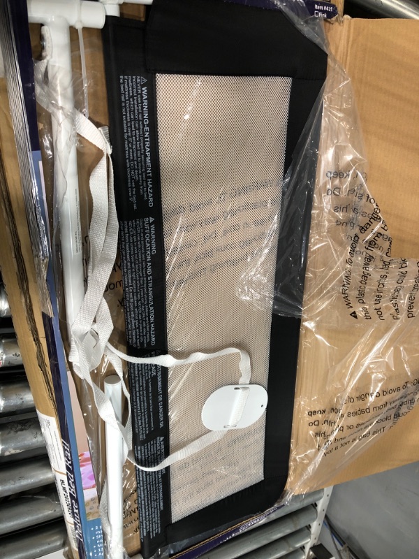 Photo 1 of Dream On Me Lightweight Mesh Security Adjustable Bed Rail for Toddler with Breathable Mesh Fabric in Black Black 32.5L x 14.5W x 15H inches