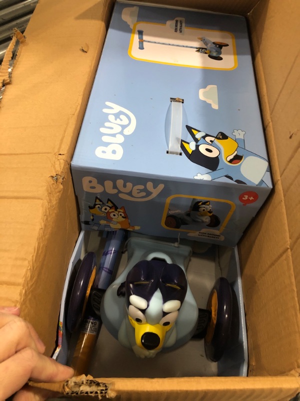 Photo 1 of Character Scooter for Kids Ages 3-5 - Extra Wide Deck & Foot Activated Brake, 3 Wheeled Self Balancing Kids Toys for Boys & Girls, Choose Your Favorite Character Bluey