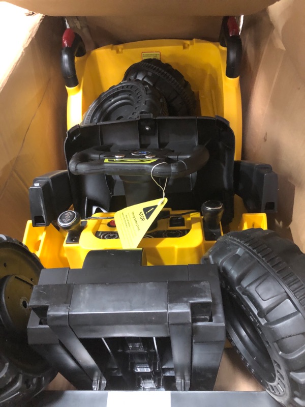 Photo 2 of (PARTS ONLY)12V Kids Ride on Forklift Car, Electric Ride On Forklift with Remote Control, Liftable Fork and Pallet, 2 Speeds, Music, USB, MP3 and Low-Power Alarm Yellow No Tent