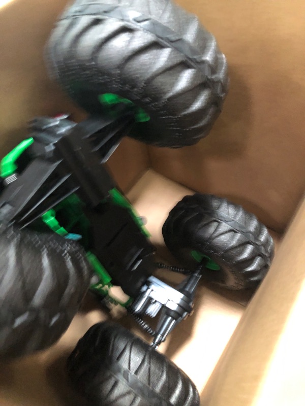 Photo 2 of **MISSING REMOTE**  Monster Jam Official Mega Grave Digger All-Terrain Remote Control Monster Truck with Lights - 1:6 Scale