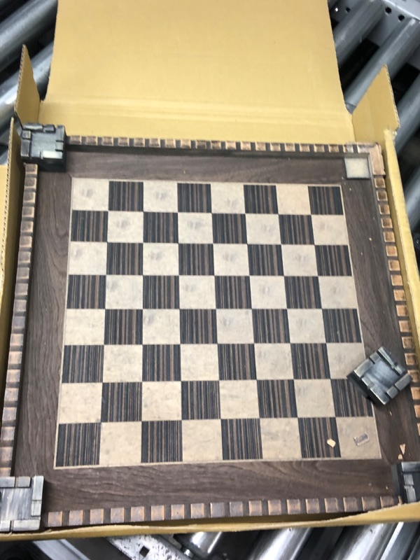 Photo 2 of 17.25" Fortress Chessboard with 1.5" Square, Tan & Brown