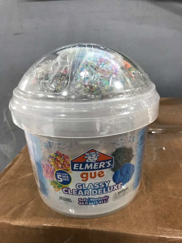 Photo 1 of Elmer's GUE Premade Includes 5 Sets of Slime Add-ins, 3 Lb. Bucket, Glassy Clear