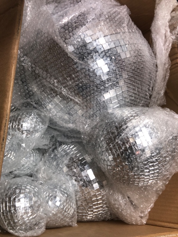 Photo 2 of 17 Pack Large Disco Ball Hanging Disco Ball Small Disco Ball Mirror Disco Balls Decorations for Party Wedding Dance and Music Festivals Decor Club Stage Props DJ Decoration (3.2 Inch)