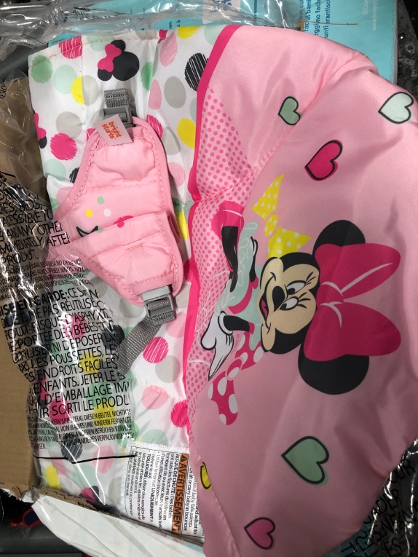 Photo 3 of Bright Starts Disney Baby Minnie Mouse Vibrating Bouncer with bar- Spotty Dotty