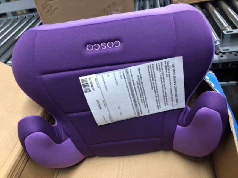 Photo 2 of Cosco Topside Booster Car Seat - Easy to Move, Lightweight Design (Grape), 1 Count (Pack of 1)