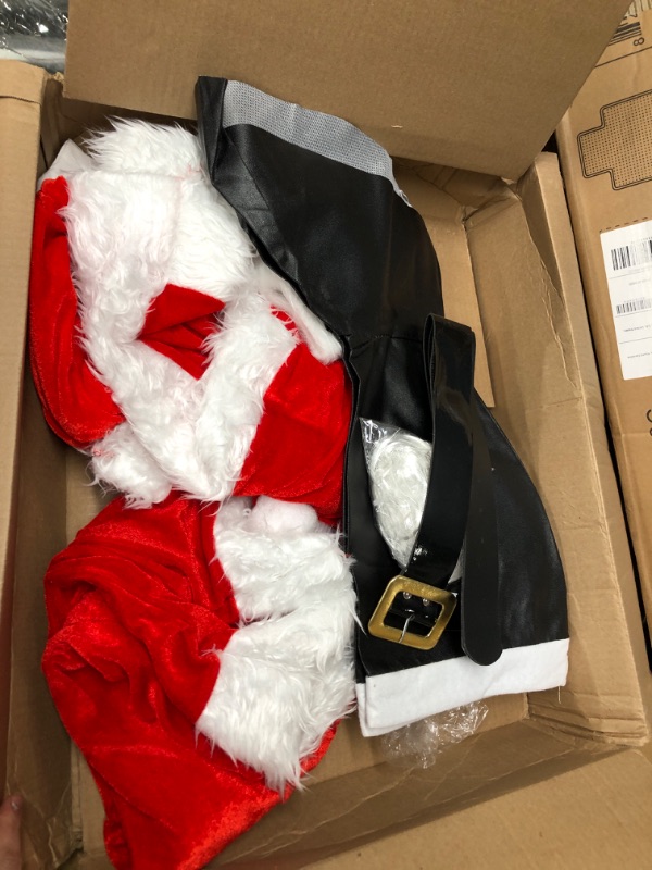 Photo 2 of KatchOn Red Velvet Santa Suit for Men - 11 Pieces | Christmas Santa Claus Costume for Men | Santa Costume, Christmas Costumes Large