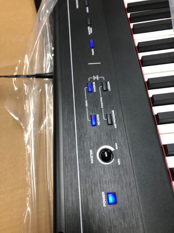 Photo 3 of Alesis Recital – 88 Key Digital Piano Keyboard with Semi Weighted Keys, 2x20W Speakers, 5 Voices, Split, Layer and Lesson Mode, FX and Piano Lessons Recital Piano Only