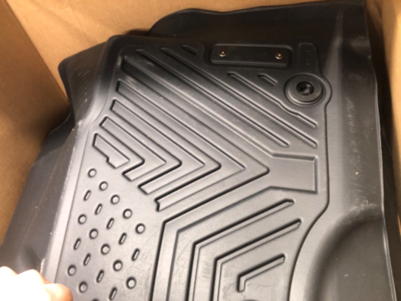 Photo 2 of YITAMOTOR Floor Mats Compatible with F150, Custom Fit Floor Liners for 2015-2023 Ford F-150 SuperCrew Cab, 1st & 2nd Row All Weather Protection, Black Bucket seats