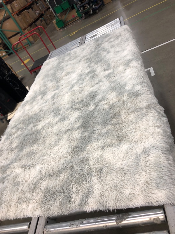 Photo 1 of 5' x 8' Fake Furry Rug, Grey