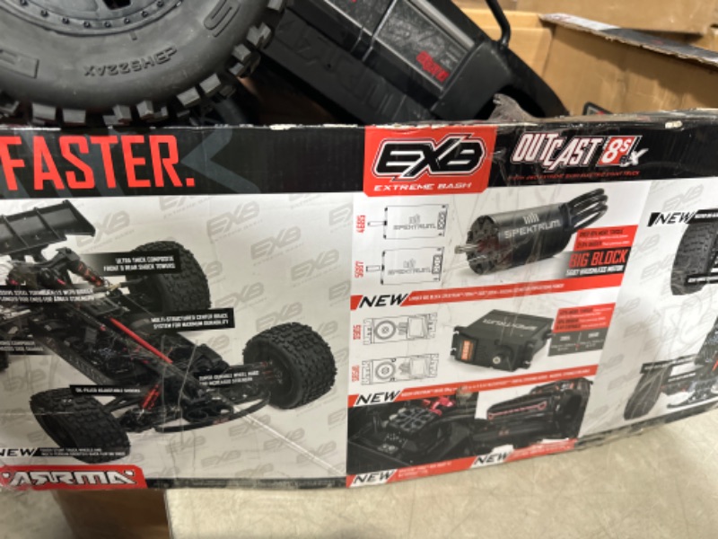 Photo 8 of **PARTS ONLY**READ NOTES**ARRMA RC Truck Outcast 4X4 8S BLX 1/5 Stunt Truck Black RTR(Transmitter and Receiver Included, 