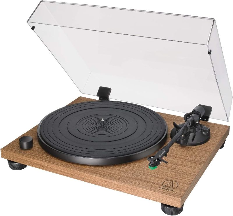 Photo 1 of (READ FULL POST) Audio-Technica AT-LPW40WN Fully Manual Belt-Drive Turntable, 2 Speeds, Dynamic Anti-Skate Control, Carbon-Fiber Tonearm Walnut
