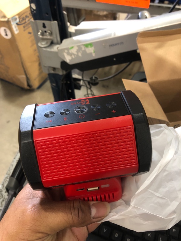 Photo 2 of ohyes Bluetooth Speaker Compatible with Milwaukee M18 Battery Packs for Worksite, Camping and Parties (Battery not Included)