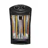 Photo 1 of 1500-Watt Black Electric Tower Quartz Infrared Space Heater with Thermostat