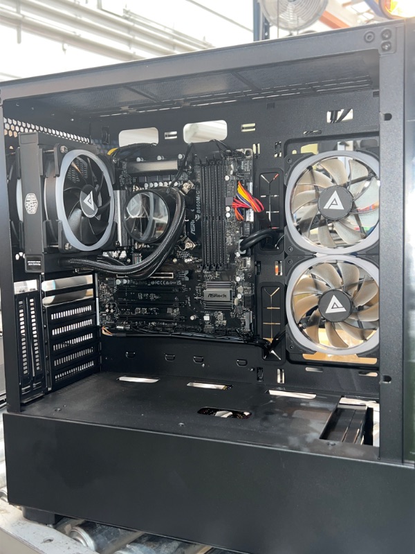 Photo 4 of ***PARTS ONLY, NOT FUNCTIONAL, MISSING THE FRONT PANELS & SCREWS, MISSING CPU** CyberPowerPC Gamer Xtreme VR Gaming PC, Intel Core i7-13700F 2.1GHz, GeForce RTX 4060 Ti 16GB, 16GB DDR5, 1TB NVMe SSD, Wi-Fi Ready & Windows 11 Home (GXiVR8040A14)