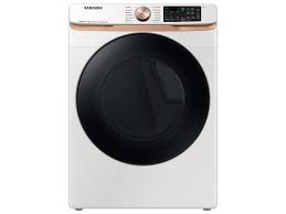 Photo 1 of Samsung 7.5-cu ft Stackable Steam Cycle Smart Electric Dryer (Ivory) ENERGY STAR
