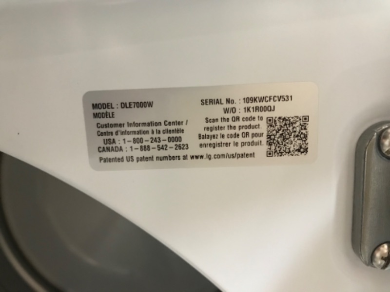 Photo 4 of LG 7.3-cu ft Electric Dryer (White) ENERGY STAR
