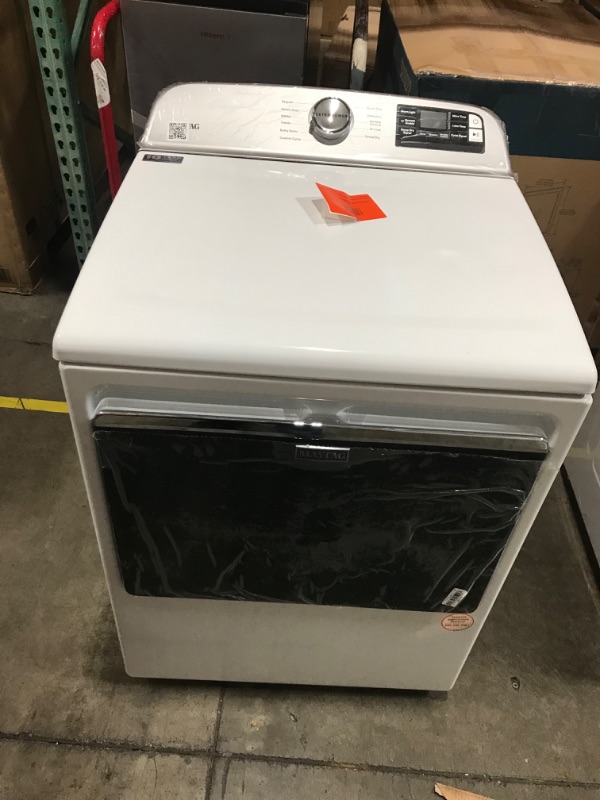 Photo 2 of Maytag SMART Capable 7.4-cu ft Smart Electric Dryer (White)
