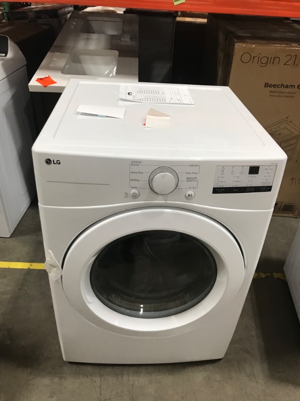 Photo 2 of LG 7.4-cu ft Stackable Electric Dryer (White) ENERGY STAR
