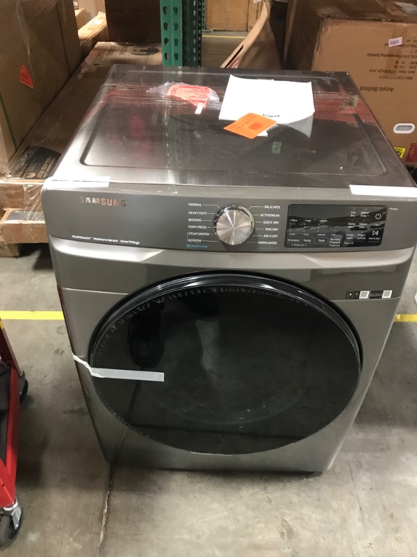Photo 1 of Samsung 7.5-cu ft Stackable Steam Cycle Smart Electric Dryer (Platinum)
