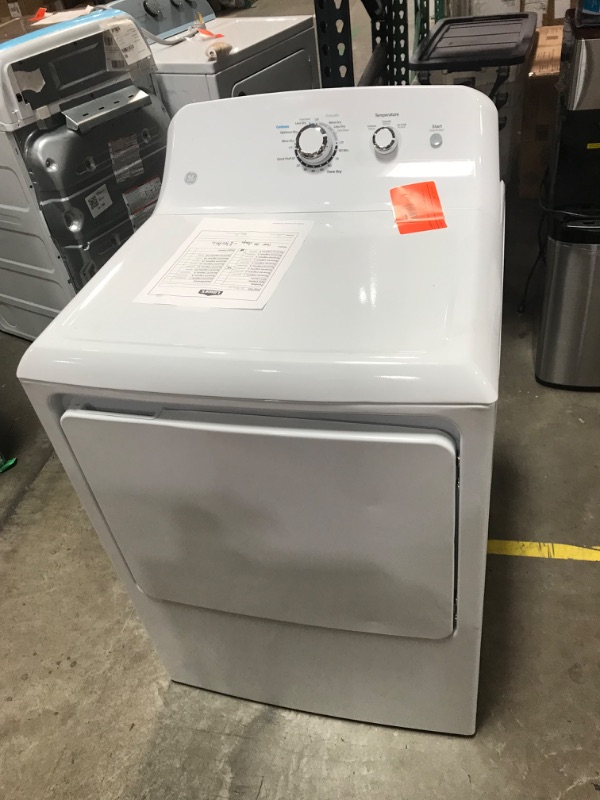 Photo 2 of GE 7.2-cu ft Electric Dryer (White)
