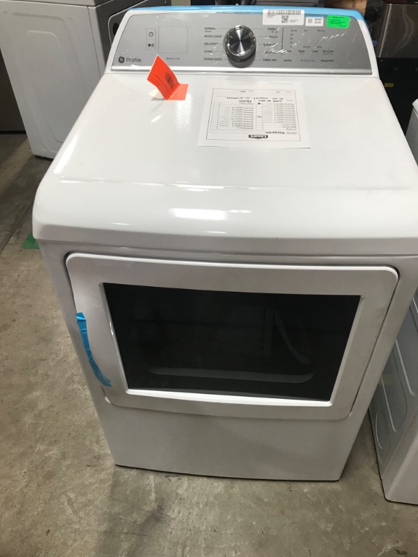 Photo 2 of GE Profile 7.4-cu ft Smart Electric Dryer (White) ENERGY STAR
