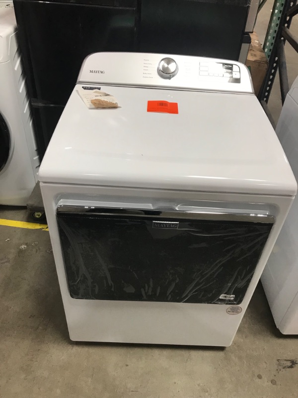 Photo 2 of Maytag SMART Capable 7.4-cu ft Smart Electric Dryer (White)
