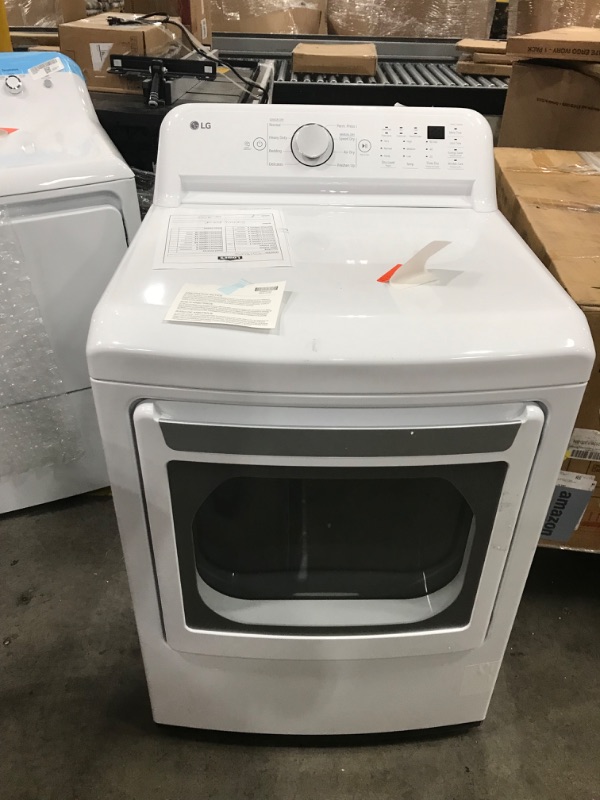 Photo 1 of LG 7.3-cu ft Electric Dryer (White) ENERGY STAR
